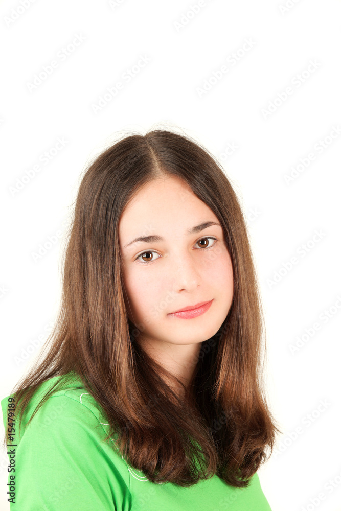 Portrait of young teenage girl, studio shot Portrait of young teenage girl, studio shot
