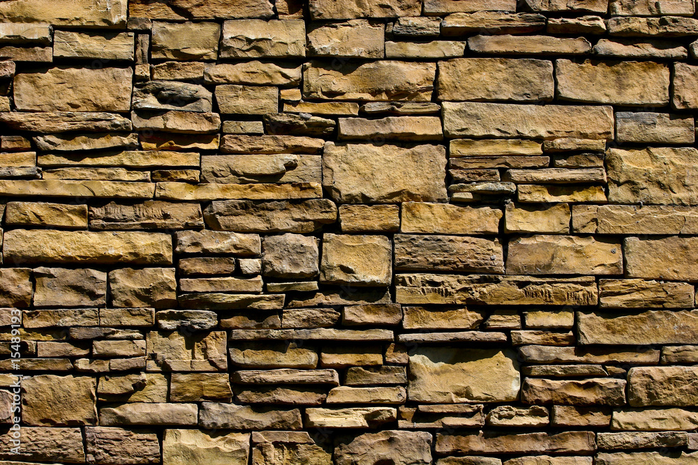 Fototapeta premium Old Brown Stone Wall