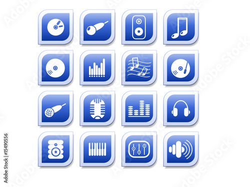 Music and audio vector icons