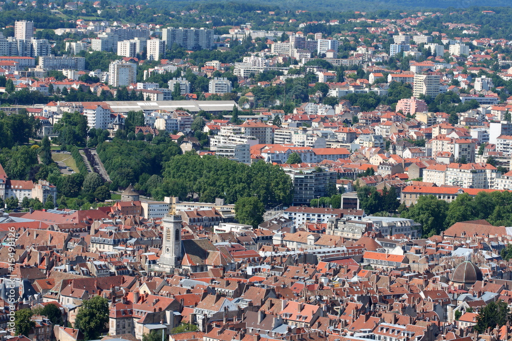 Centre ville de Besançon et sa périphérie