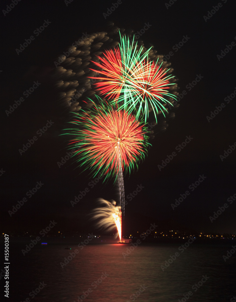 firework display on the 4th of July in Kailua Bay firework display on the 4th of July in Kailua Bay