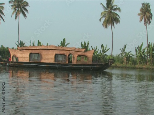 Houseboat trip through backwaters of Alleppey, India