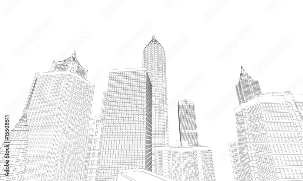 Fototapeta premium architecture in two colors