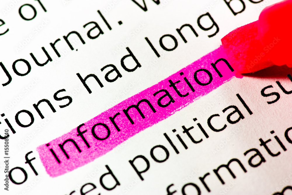 Obraz premium information word