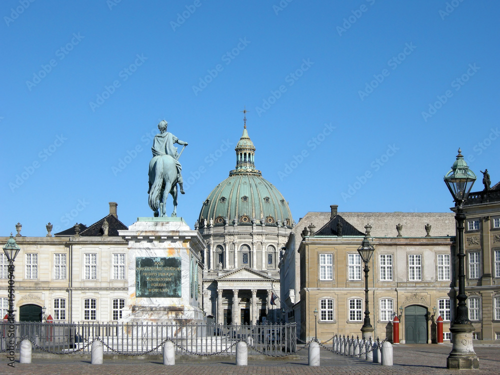 Kopenhagen, Schloss Amalienborg und Frederikskirche