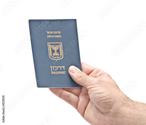 Israel passport in hand of the holder