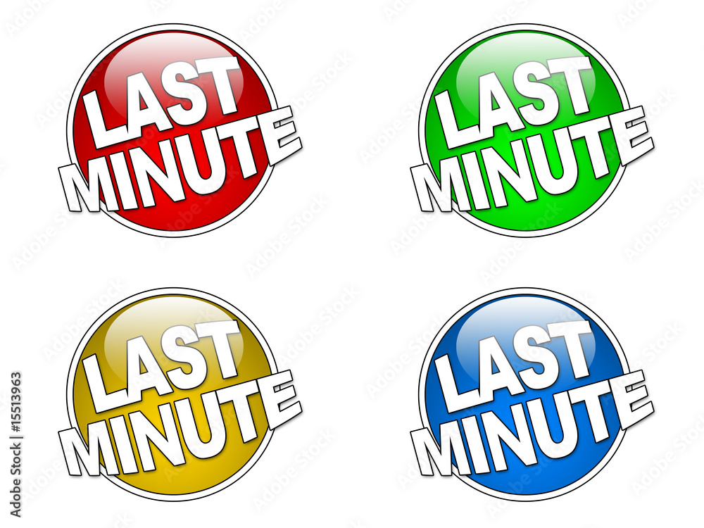 Obraz premium Last Minute Button RGB