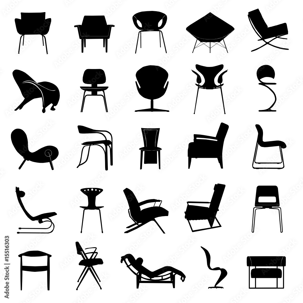 modern chair vector