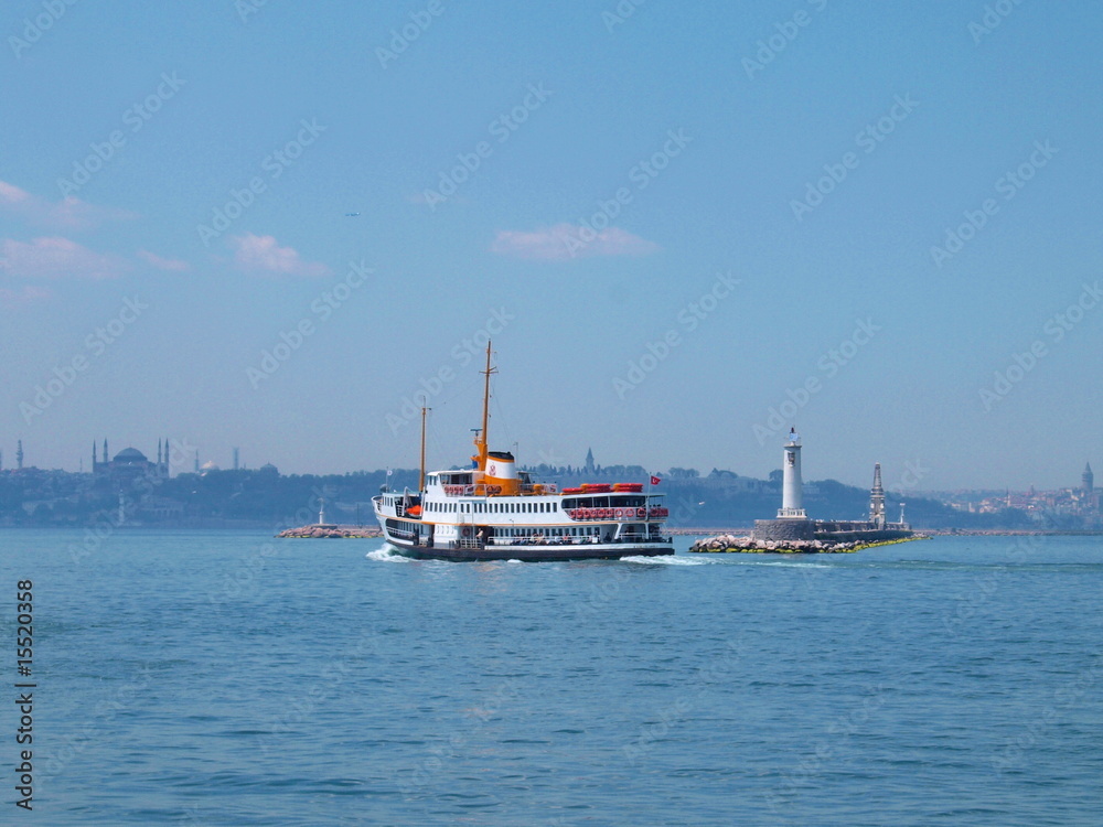 Bosphorus and passenger ship