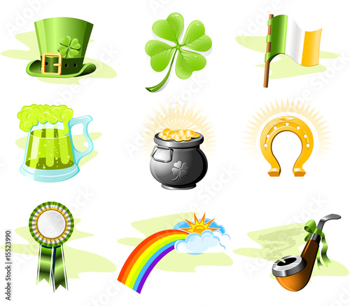 St. Patrick's Day icon set photo