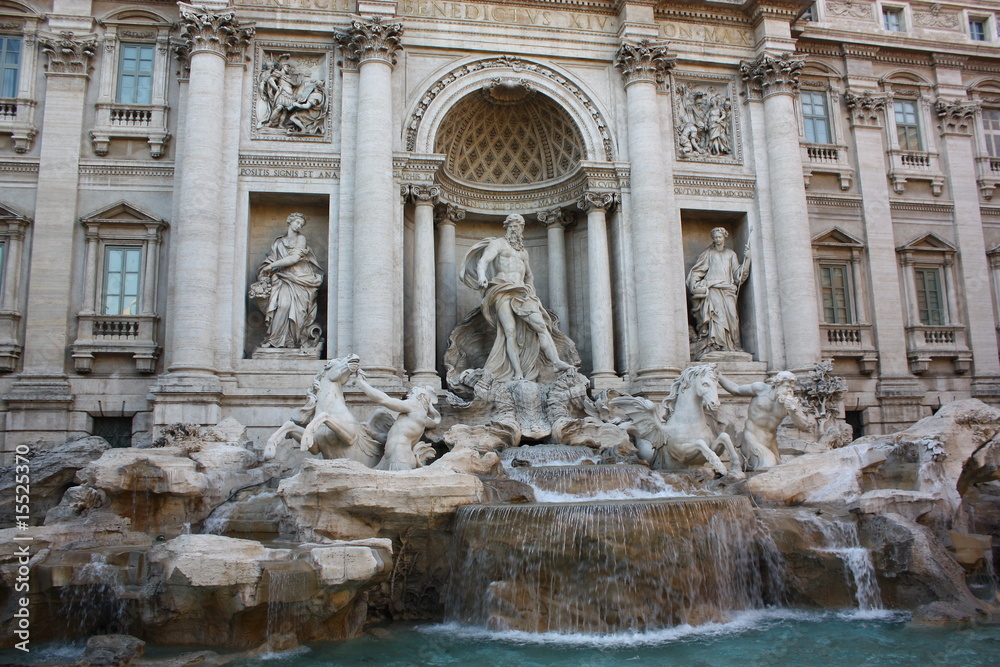 Vista de la Fontana de Trevi, Roma