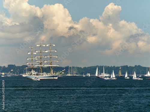 Tall ships taking part in a race in Gdynia POLAND
