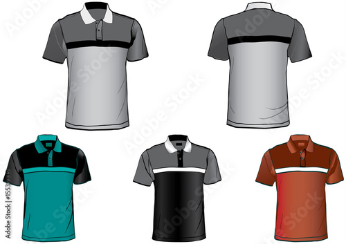Set of detailed shirt templates