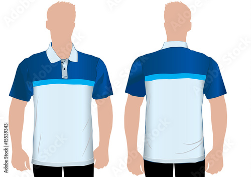 Detailed polo shirt template
