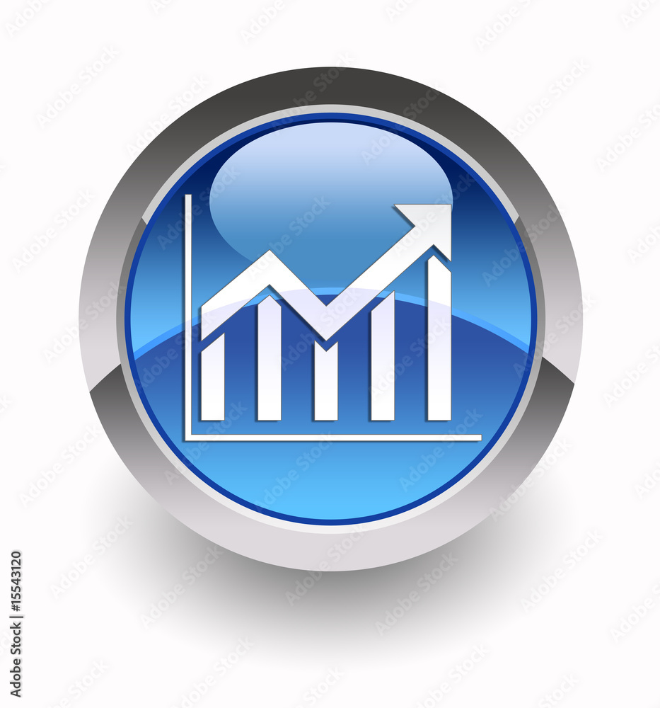 Histogram glossy icon Histogram glossy icon