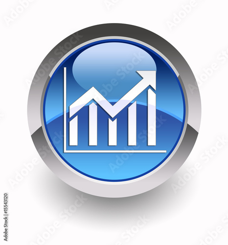 Histogram glossy icon