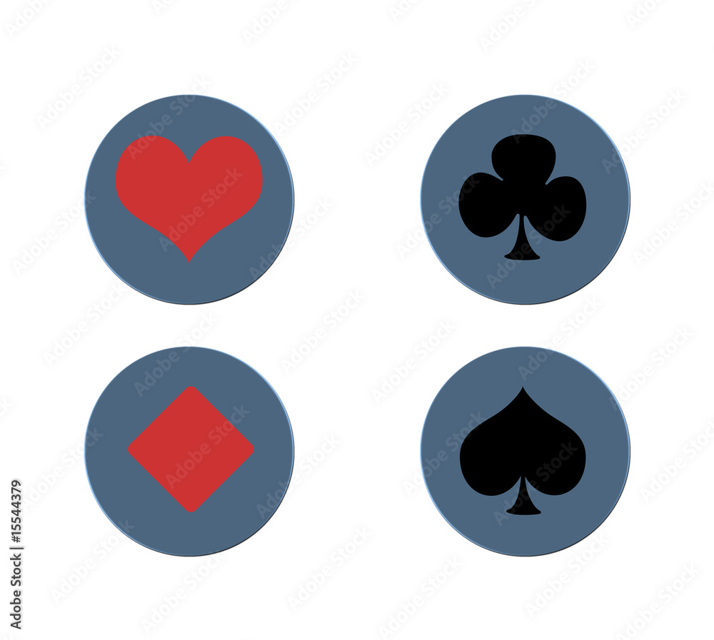 Playing card suit buttons Playing card suit buttons