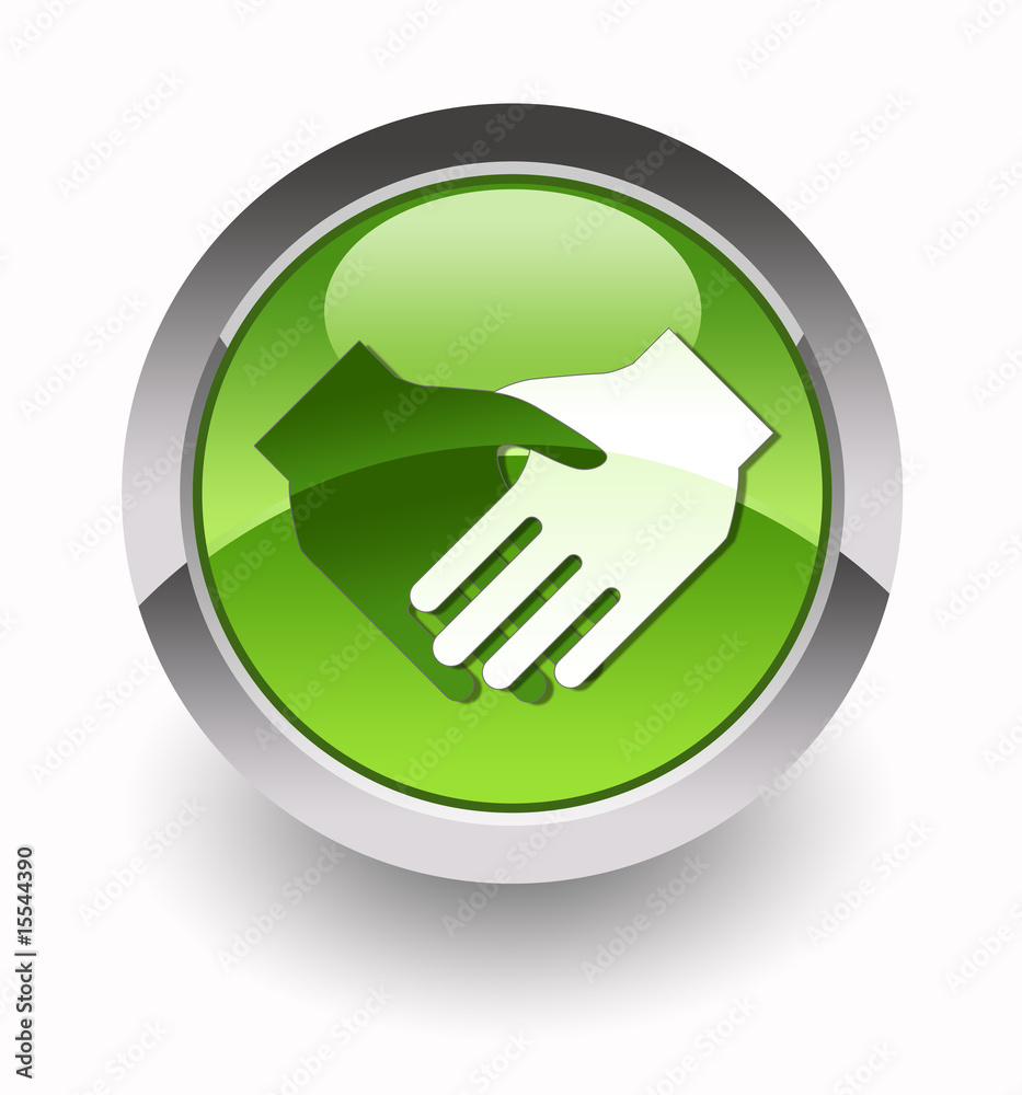 Handshake glossy icon Handshake glossy icon