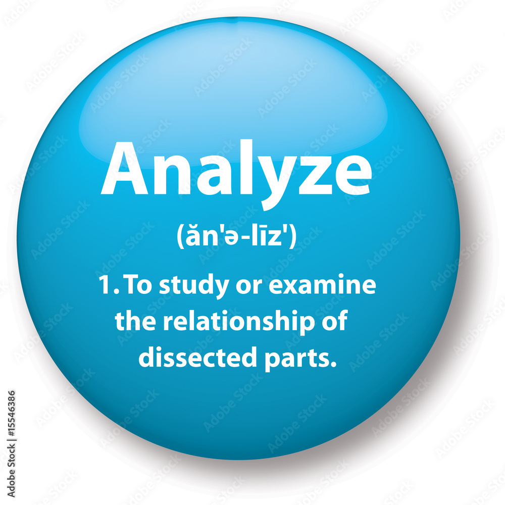 Analyze Definition Icon Stock Illustration