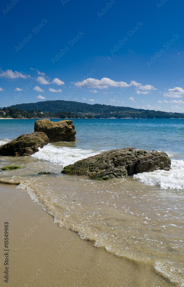 Playa de Seselle en verano (Galicia)