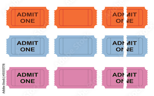 Admit one vector cinema ticket