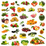 large page of bio fruits and vegetables