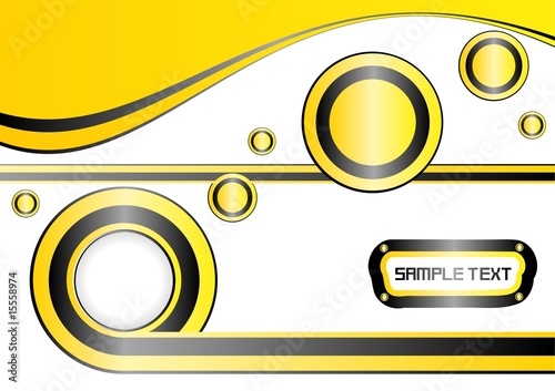 Technological Wavy Yellow Background