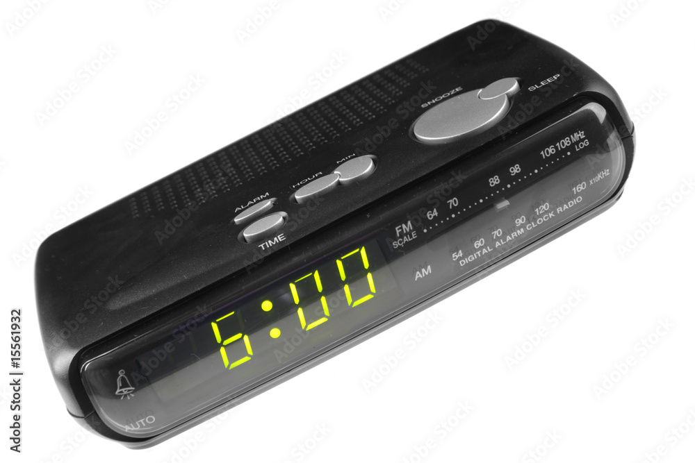 Digital alarm clock radio