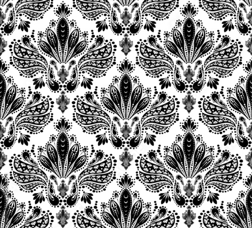 Decorative seamless floral ornament
