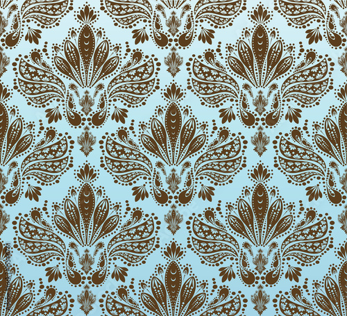 Decorative seamless floral ornament