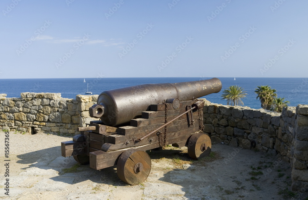 Antico cannone sul mare