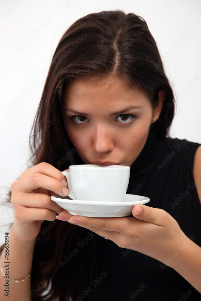 young charming girl having a coffee young charming girl having a coffee