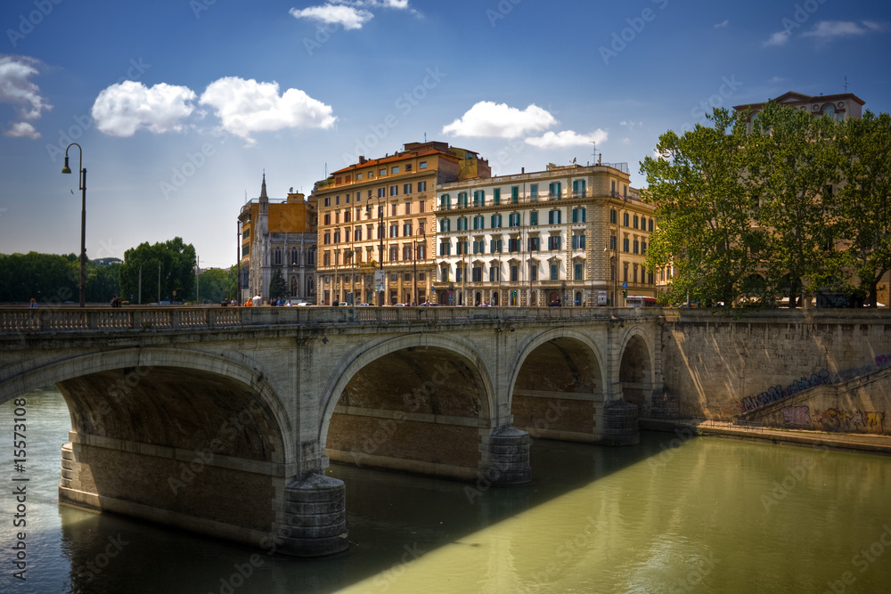 Bridge in the Rome, Italy
