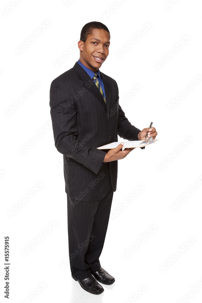 businessman - clipboard questionnaire businessman - clipboard questionnaire