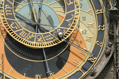 detail of old prague clock