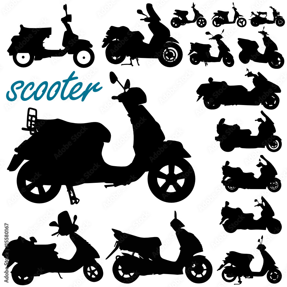 Obraz premium scooter motorcycle vector