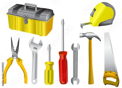 collection of work tool vector