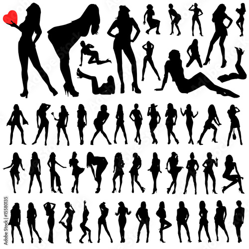 collection of sexy woman vector