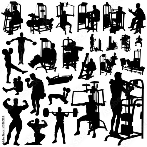 fitness men vector