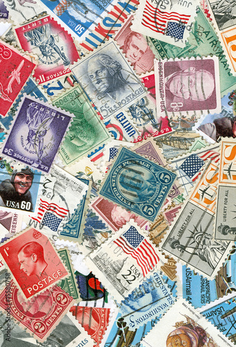 Collection of US vintage postmarks