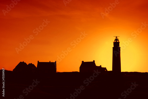 silhouette of lighthouse