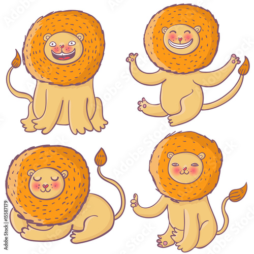 Fototapeta Naklejka Na Ścianę i Meble -  Cartoon lion king