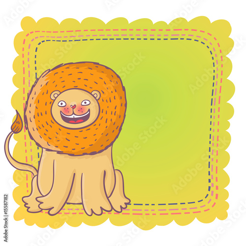 Fototapeta Naklejka Na Ścianę i Meble -  cartoon lion background