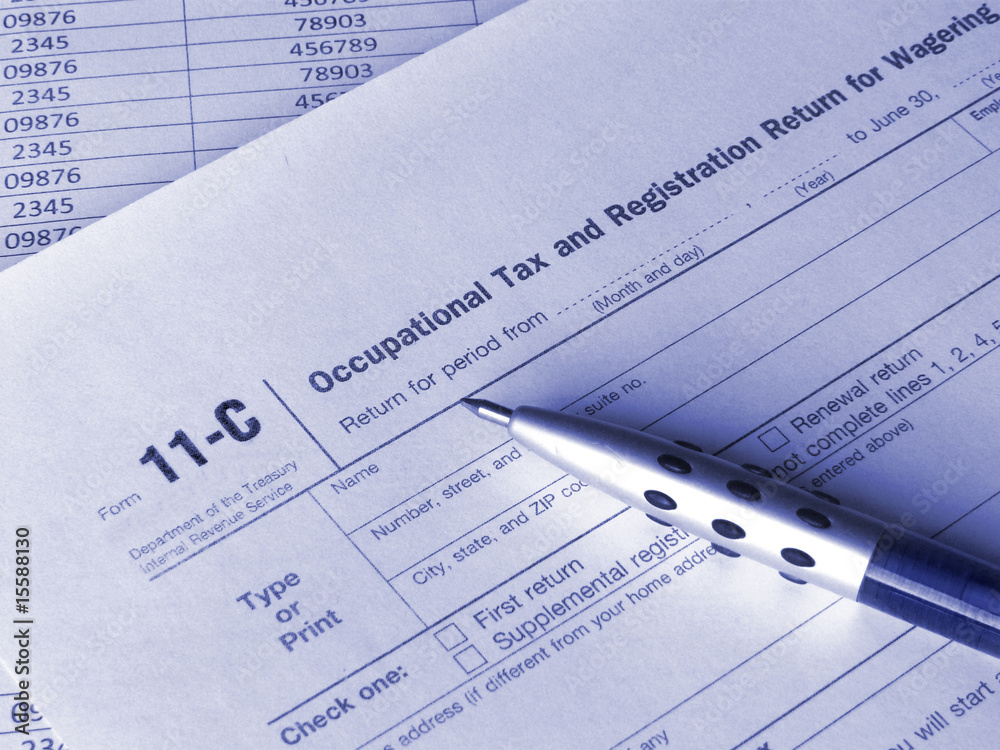 Tax form 11-C and pen
