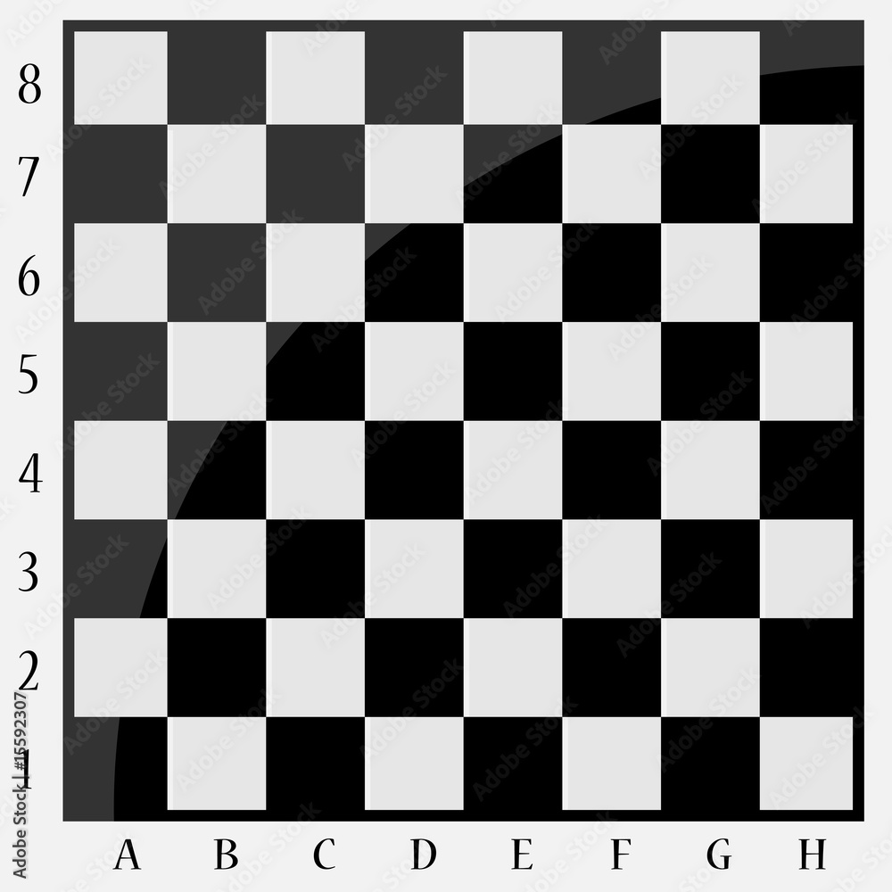 Fototapeta premium Chessboard black and white