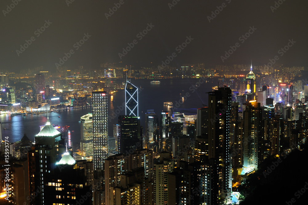 Night scene fo Hong Kong