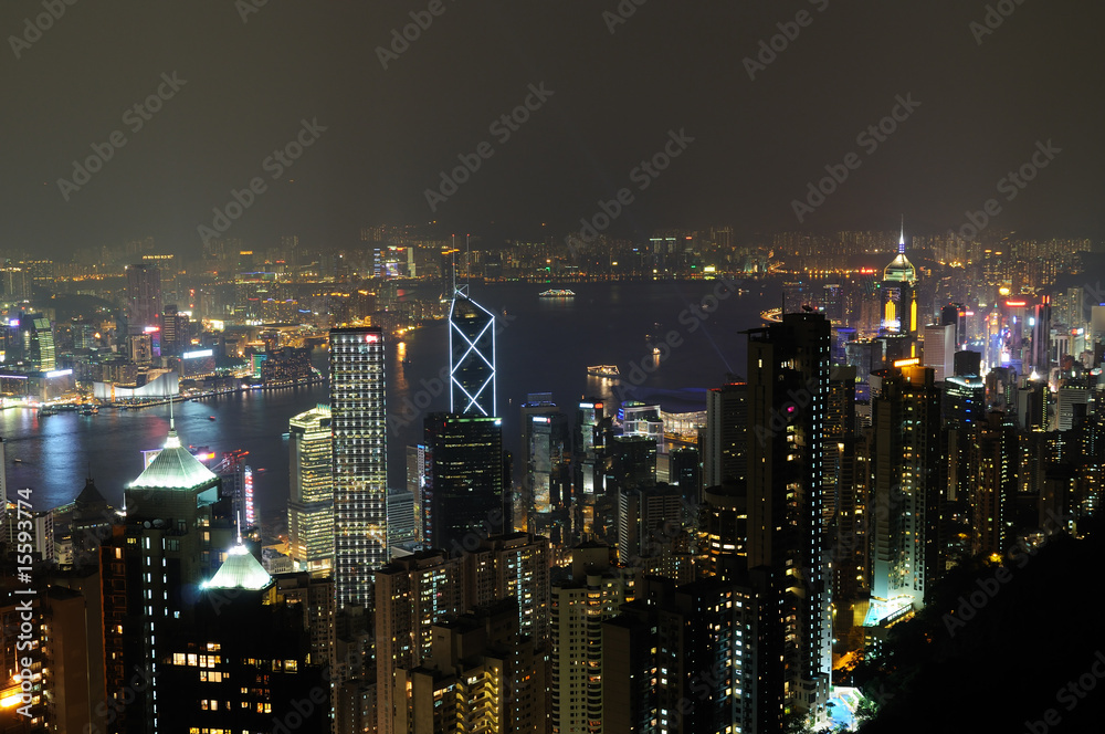 Obraz premium Night scene fo Hong Kong