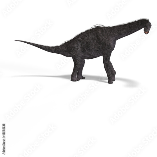 giant dinosaur brachiosaurus With Clipping Path over white