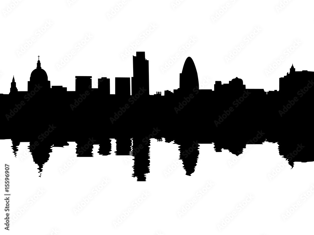 Obraz premium London skyline reflected