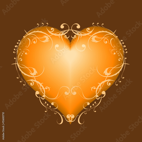 Herz mit floralem Ornament